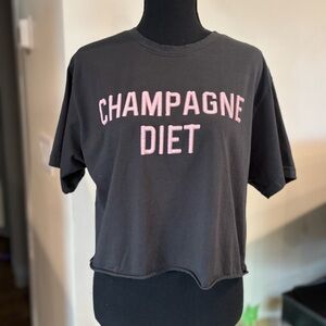 Zutter Cropped T Shirt Small Champagne Diet